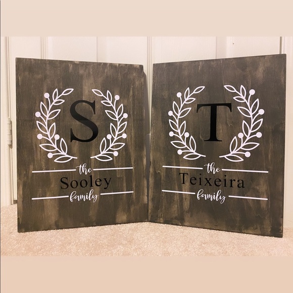 Customized family name sign - plywood - Picture 3 of 4